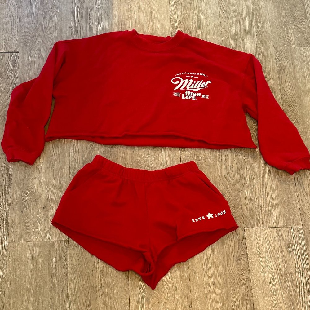 Miller High Life Sweatshirt & Shorts Set